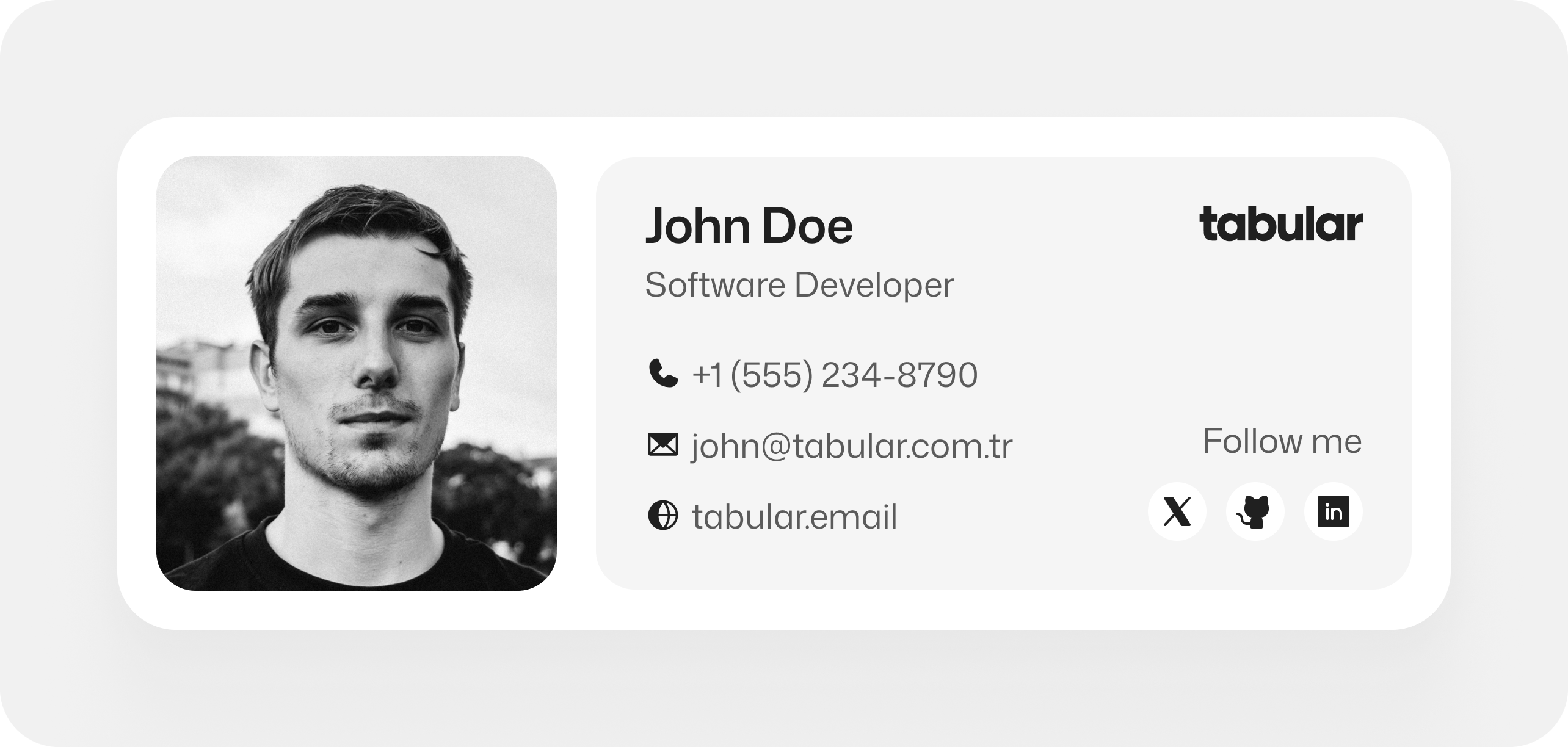 A professional email signature example.